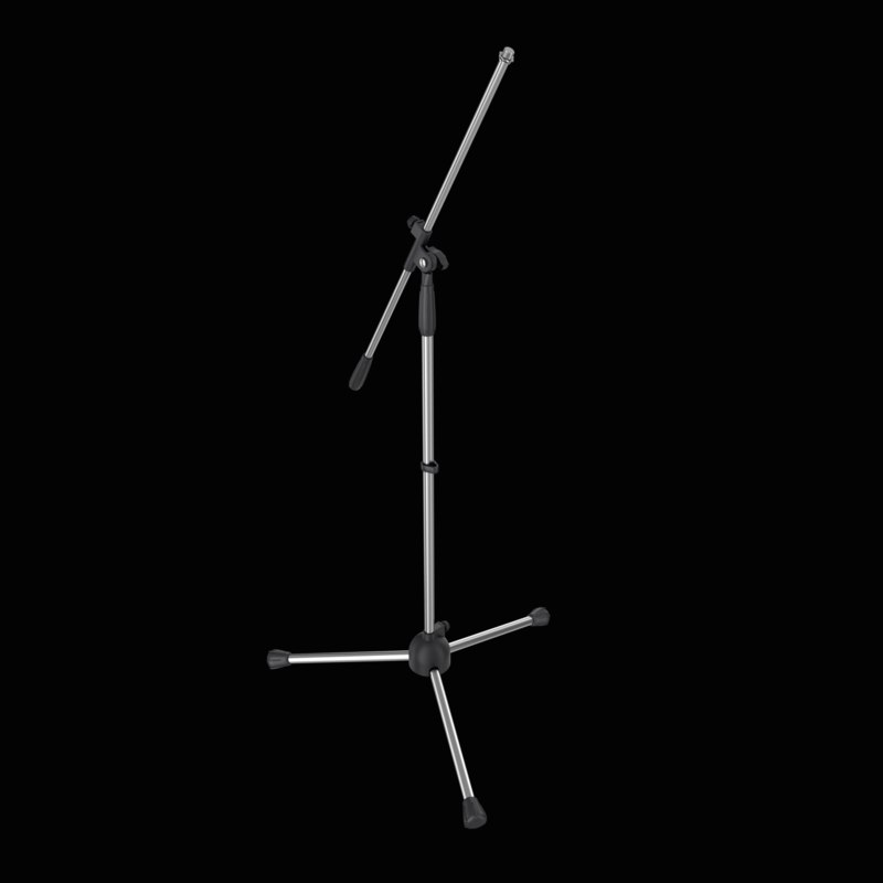 3d model of rigged microphone stand