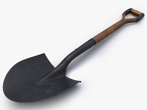 3dsmax shovel modelled
