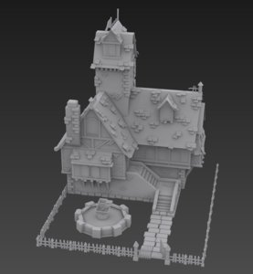3d old crooked house