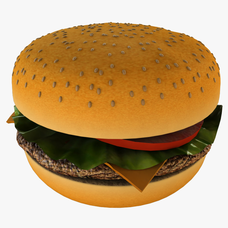 Cheeseburger Burger Cheese 3d Model