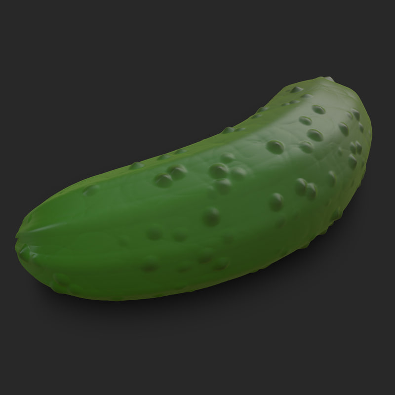pickle cucumber displacement 3d model