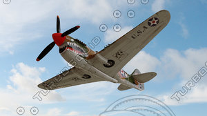 3d model p40 war hawk