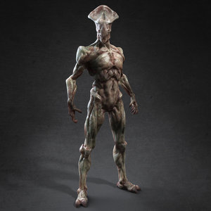 mutant humanoid human 3d max
