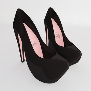 heel women shoes 3d model