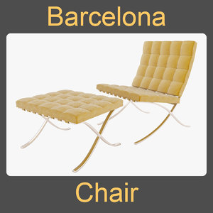 barcelona chair 3d model