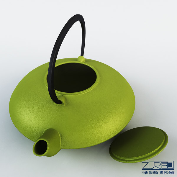 cast iron tea kettle 3d model