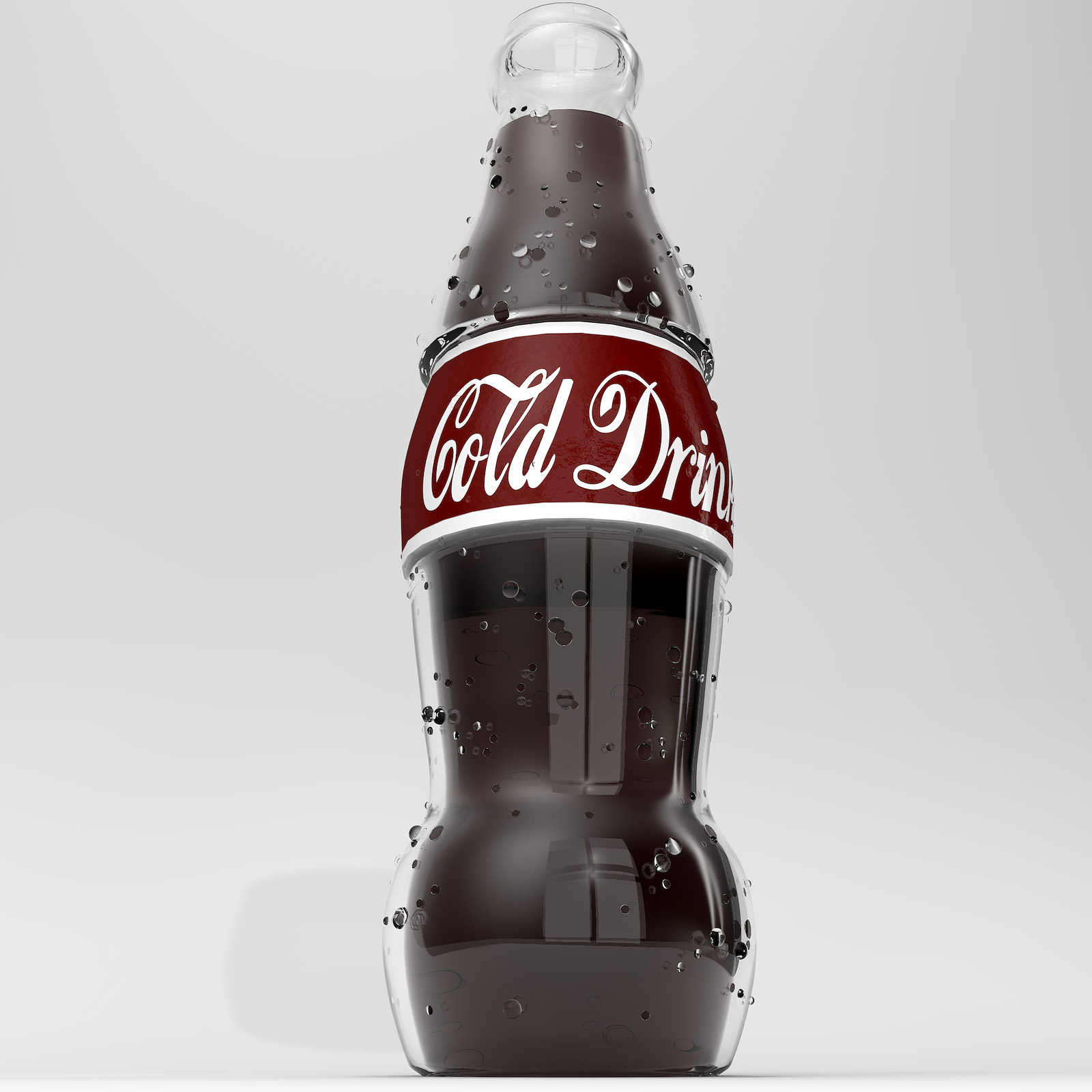 cold drink bottle c4d