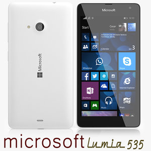 microsoft lumia 535 3d 3ds