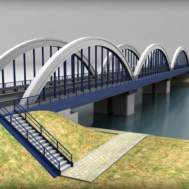 arch bridge 3d model