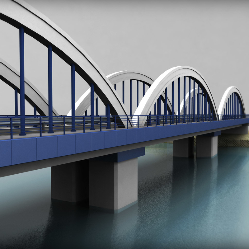 arch bridge 3d model