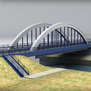 3d model of arch bridge