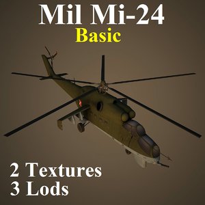 mil basic helicopter 3d max