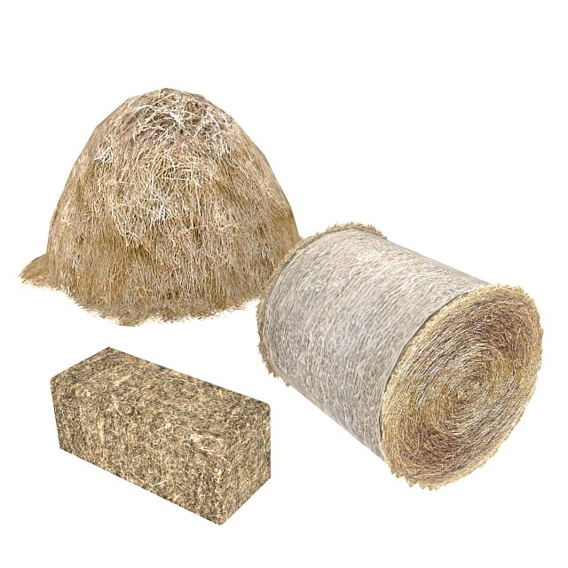 Hay Bale Stack 3d Model