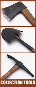 3ds tools shovel pickaxe ax