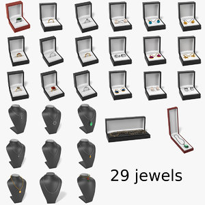 large jewellery rings 3d model