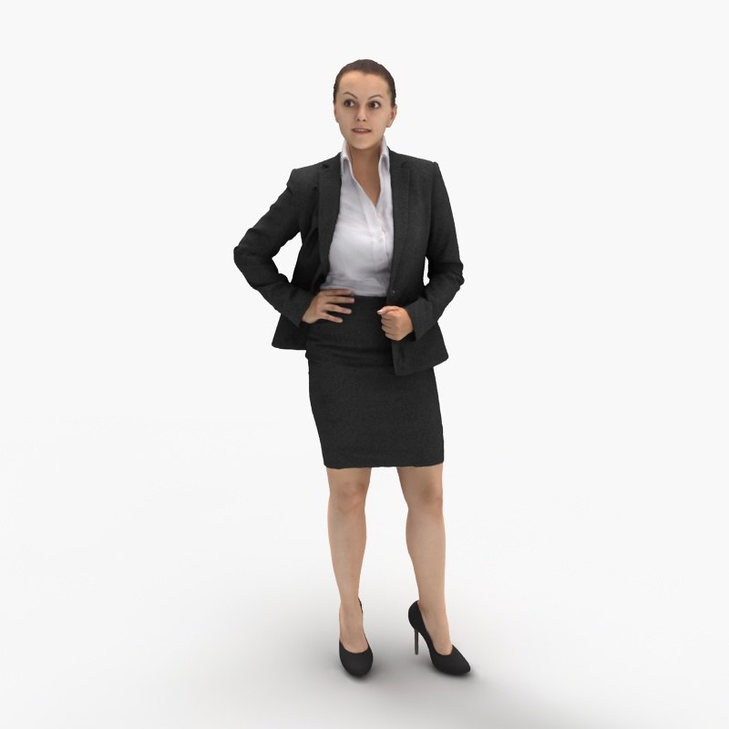 3d woman businesswoman model