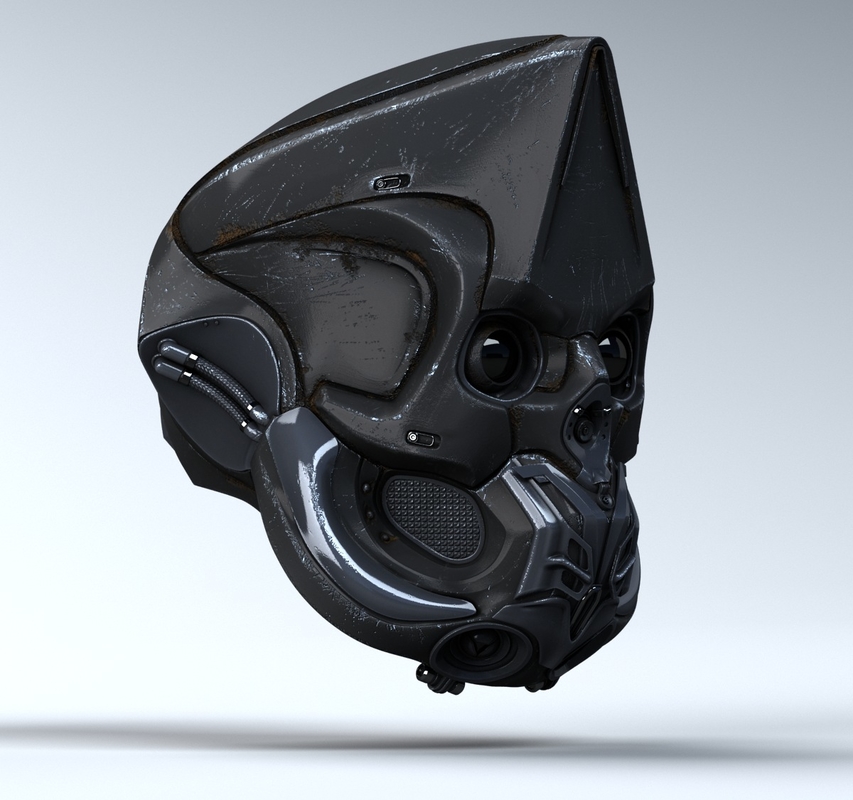 obj - sci fi helmet animation