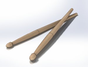 drum sticks 5a 3d model