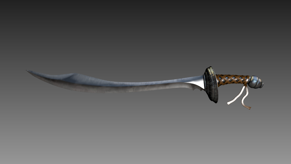 3ds max ancient scimitar sword