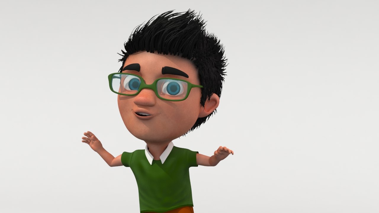 3d model boy cartoon