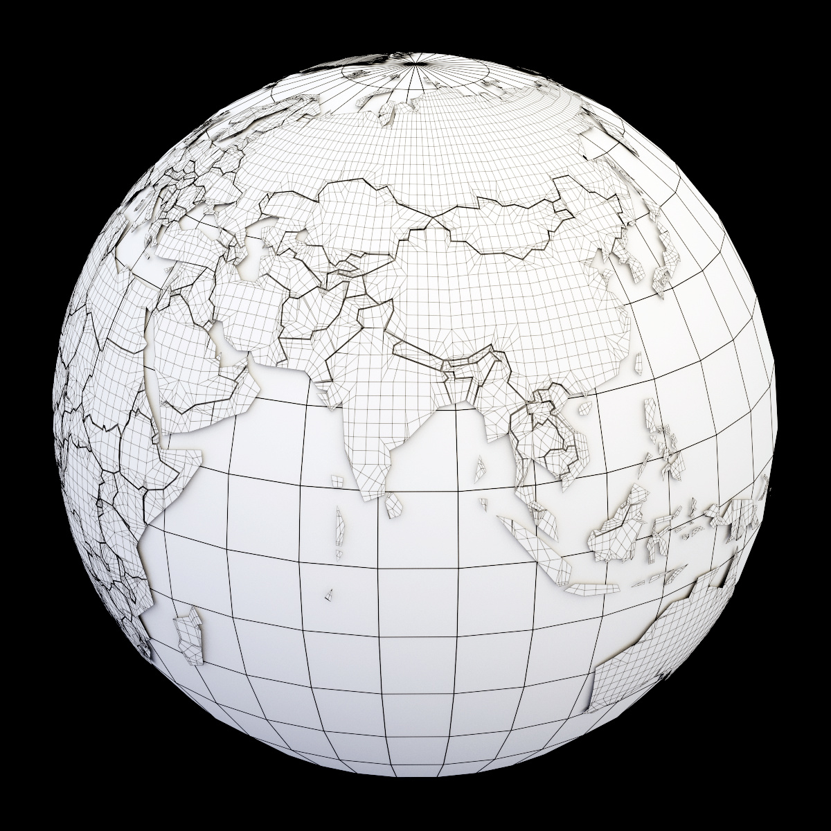 3ds Max Globe Political Maps Earth