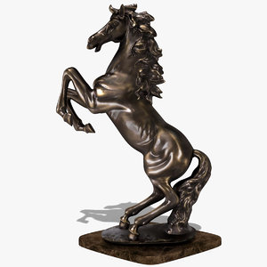 3ds horse statuette