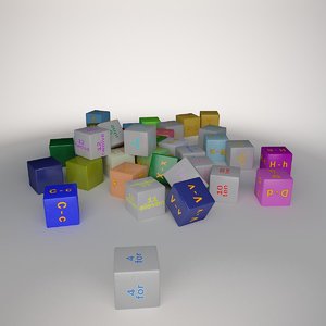 alphabet number cube 3 max