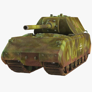 tank panzer viii maus 3d model