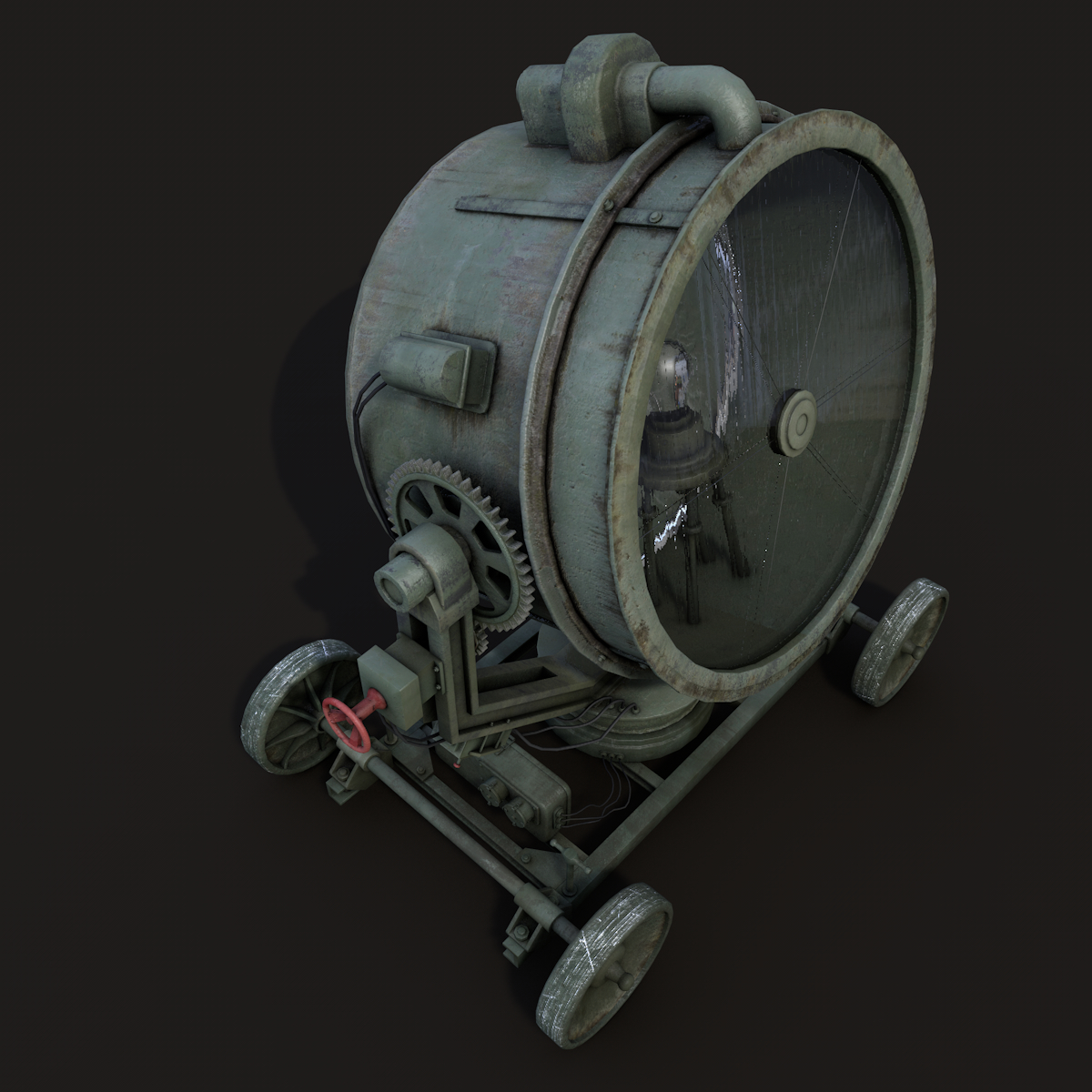 军用探照灯3d模型