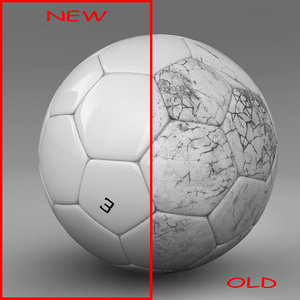 3d model ball soccer blue