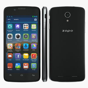 smartphone zopo zp590 black 3d model
