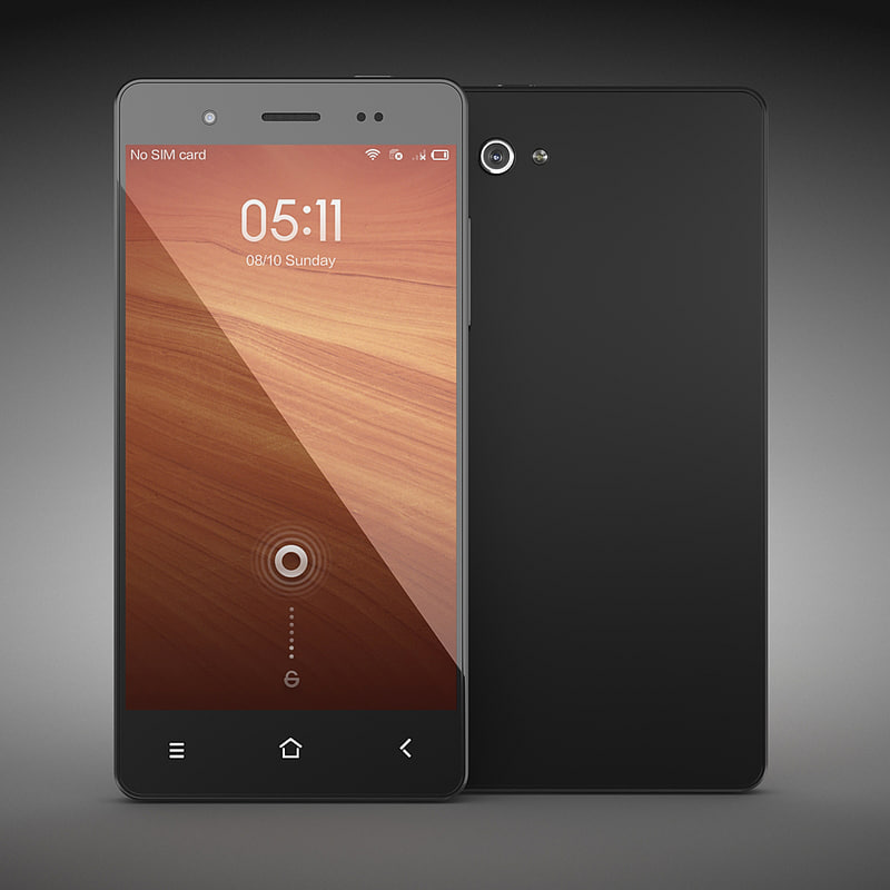 3d noname phone black model