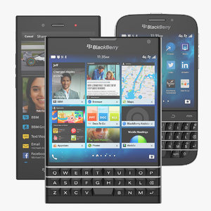 blackberry classic passport z3 3d model
