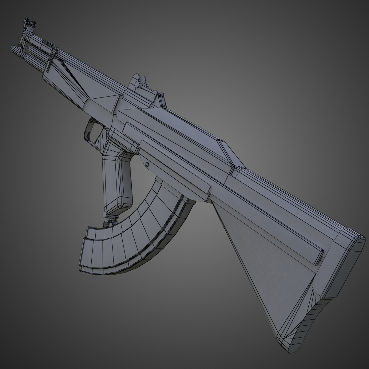 Tkb-408 Assault Rifle Korobov 3d Model