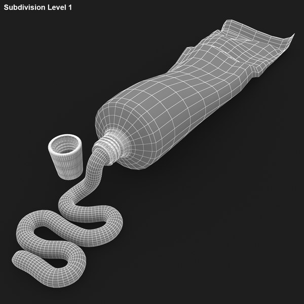 3d model tube paste animation