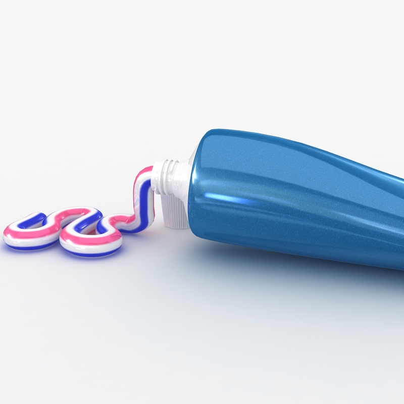 3d model tube paste animation