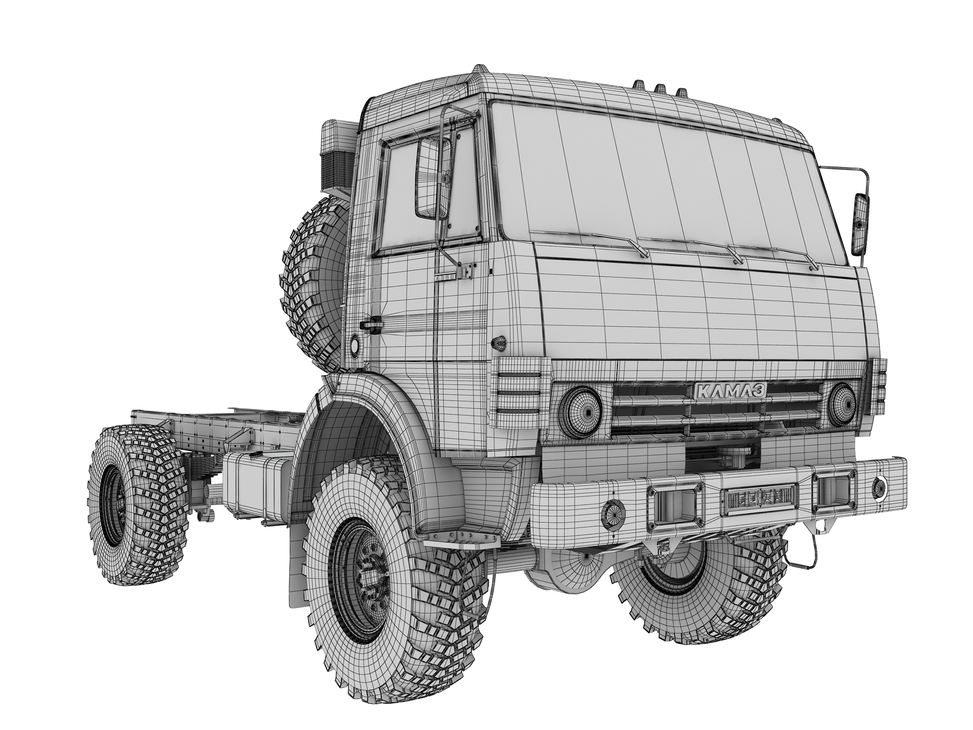 3d max kamaz 4350