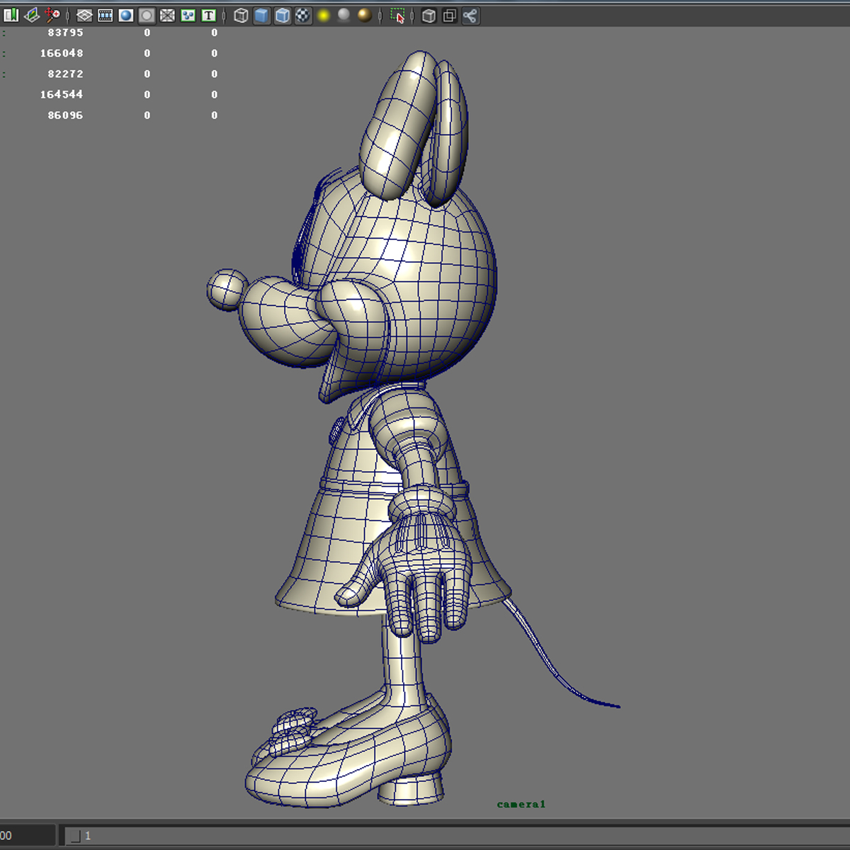 3d model of mickey minnie mouse