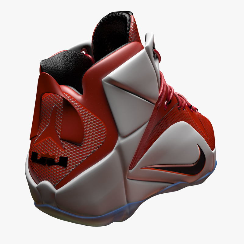nike lebron 12 basketball shoe c4d