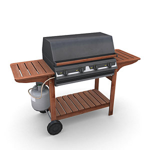 gas barbeque 3d max