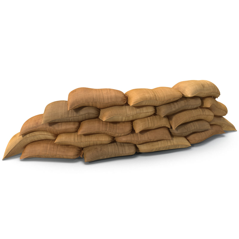 C4d Sandbags Barricade
