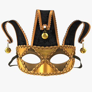 3d model joker masquerade mask