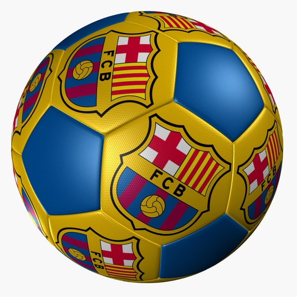3d barcelona soccer ball model