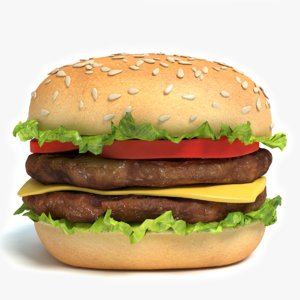 burger hamburger 3d ma