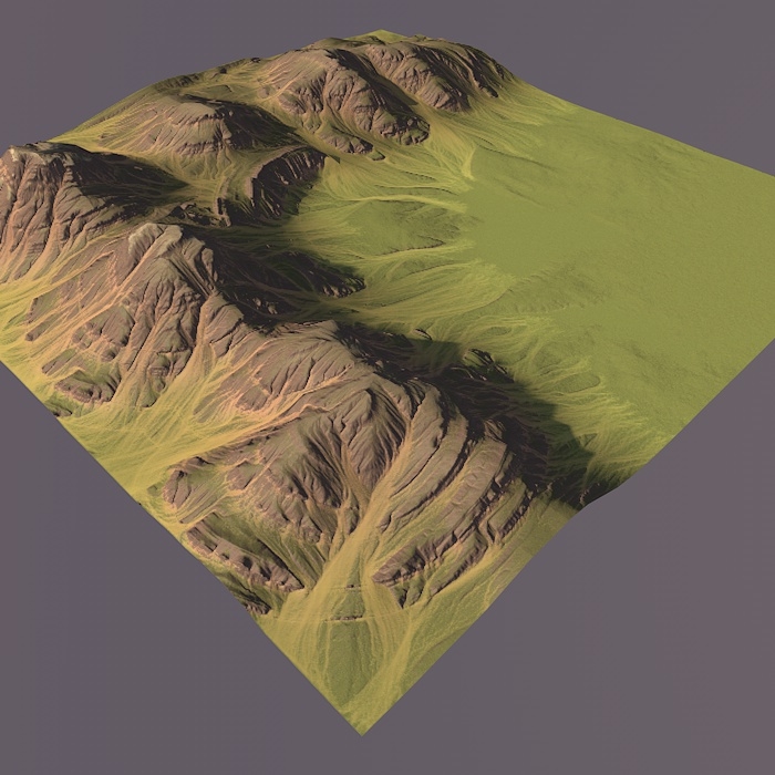 3d model of mountain maps terrain