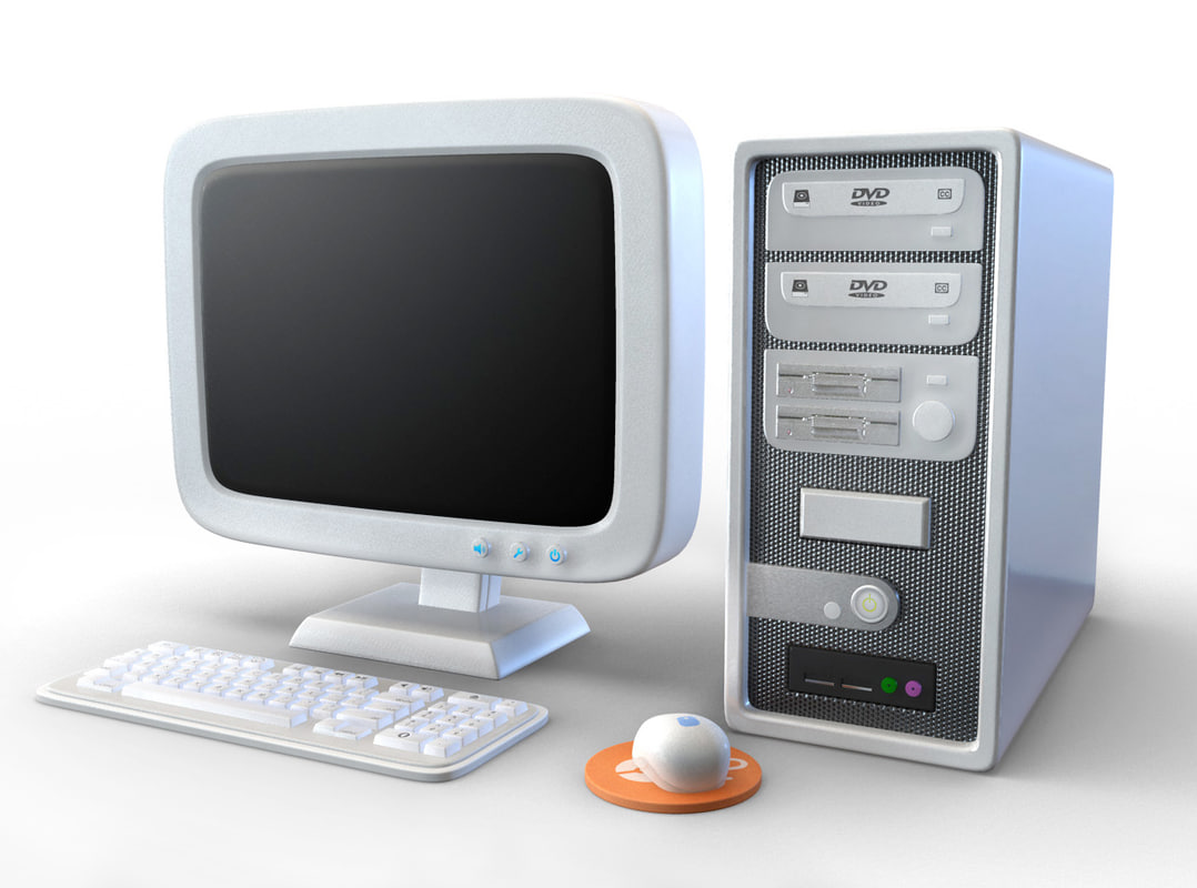 3d pc computer cartoon