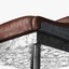 3d stool iron scaffold leather