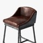3d stool iron scaffold leather