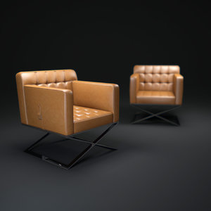 3d model bentley-leather-chair