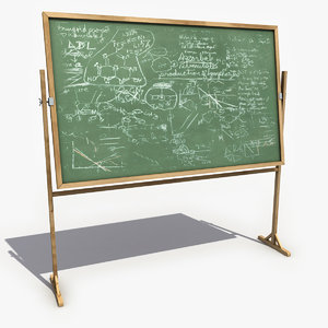3d chalkboard modeled